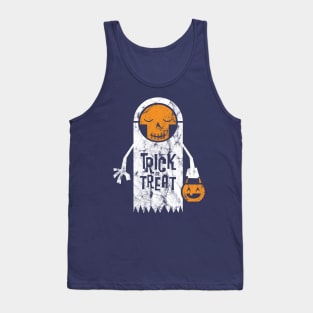 Skeleghost Halloween 2018 Trick or Treat Skeleton Ghost Costume Candy Spooky Goth Gift October Pumpkin Tank Top